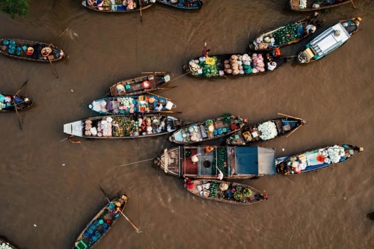 Khung cảnh tuyệt đẹp của Chợ nổi Cái Răng - Cần Thơ