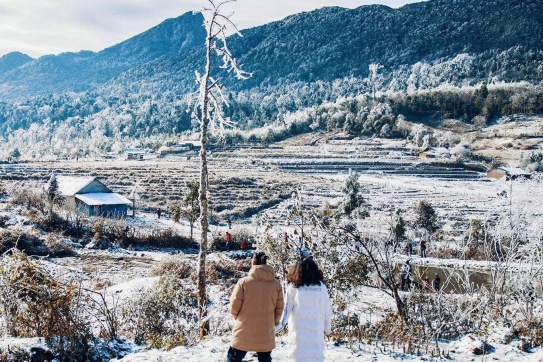 Mê mẩn vùng cao Y Tý với tuyết phủ trắng xóa